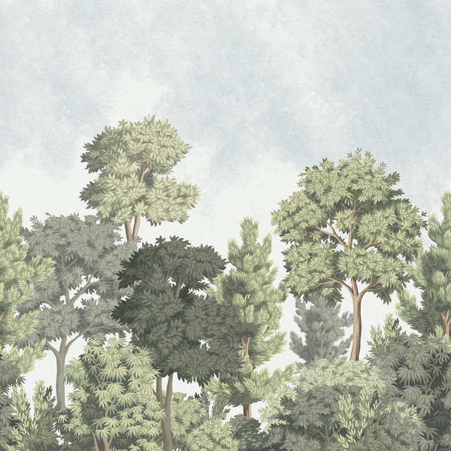 Delamere Green Wall Mural by Advantage Designer Westbury Forest 19.6-in by 9.8-ft long roll Washable and strippable Unpasted 0 - Swanky Fabrics - Delamere Green Wall Mural by Advantage Designer Westbury Forest 19.6-in by 9.8-ft long roll Washable and strippable Unpasted 0 - Swanky Fabrics -