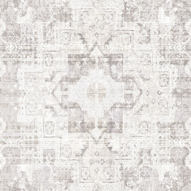 Desmond Beige Distressed Medallion Wallpaper by ESTA Home Designer Design Department Covers about 56.4 square feet 20.5-in by 33-ft long roll Unpasted 20.9 - Swanky Fabrics -
