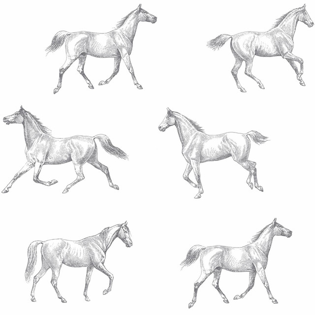 Burnett Off White Horses Wallpaper by ESTA Home Designer Design Department Covers about 56.4 square feet 20.5-in by 33-ft long roll Unpasted 20.9 - Swanky Fabrics - Burnett Off White Horses Wallpaper by ESTA Home Designer Design Department Covers about 56.4 square feet 20.5-in by 33-ft long roll Unpasted 20.9 - Swanky Fabrics -