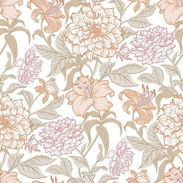 Persephone Pastel Spring Blossoms Wallpaper by ESTA Home Designer Design Department Covers about 57.5 square feet 20.9-in by 33-ft long roll Unpasted 20.9 - Swanky Fabrics - Persephone Pastel Spring Blossoms Wallpaper by ESTA Home Designer Design Department Covers about 57.5 square feet 20.9-in by 33-ft long roll Unpasted 20.9 - Swanky Fabrics -
