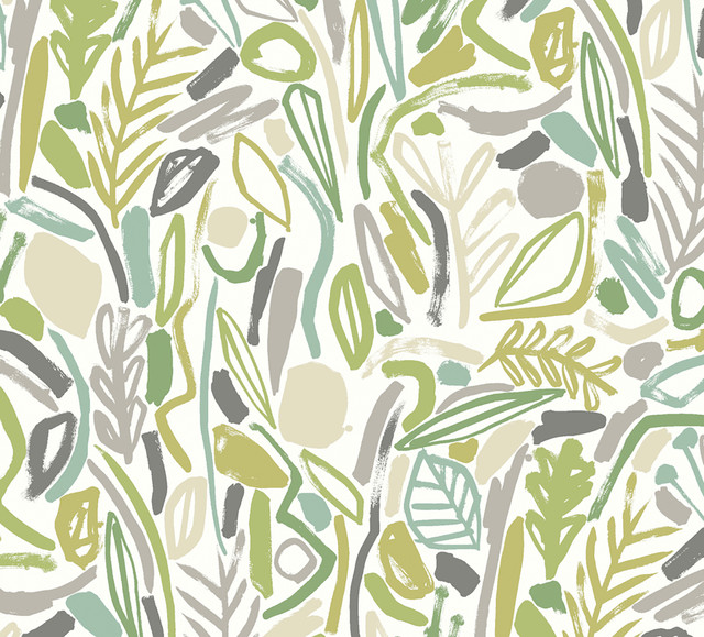 Verdure Lime Painted Botanical Wallpaper by ohpopsi Designer Glasshouse Covers about 54.2 square feet 19.7-in by 33-ft long roll Unpasted 39.7 - Swanky Fabrics - Verdure Lime Painted Botanical Wallpaper by ohpopsi Designer Glasshouse Covers about 54.2 square feet 19.7-in by 33-ft long roll Unpasted 39.7 - Swanky Fabrics -