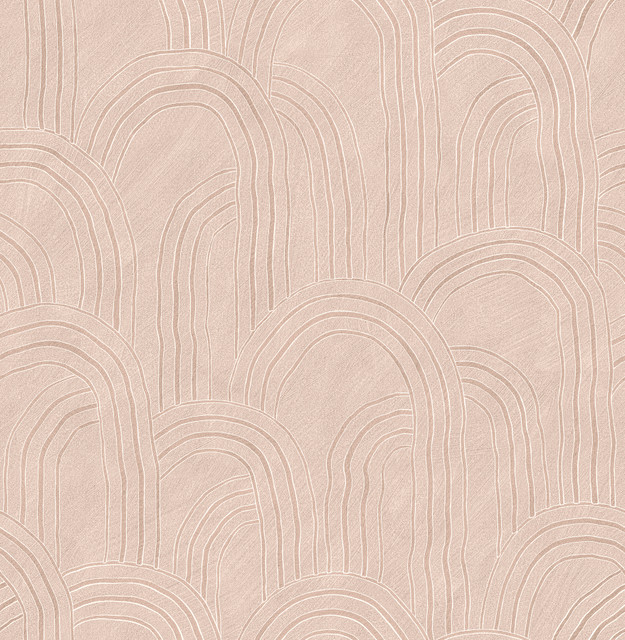 Cabo Pink Rippled Arches Wallpaper by A-Street Prints Designer Sarah + Ruby Covers about 56.4 square feet 20.5-in by 33-ft long roll Unpasted 21 - Swanky Fabrics -