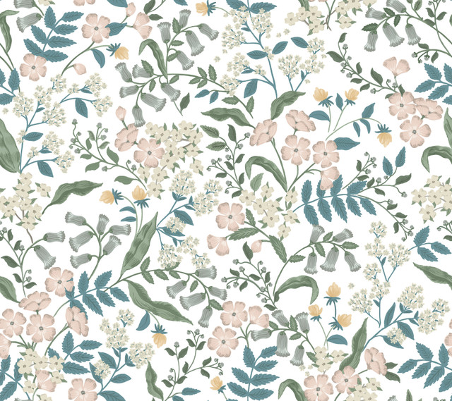 Sweetbrier Blush Peel & Stick Wallpaper by Rifle Paper Co. Designer P&S Rifle Paper 3 Covers about 45 square feet 27-in by 20-ft long roll Peel & Stick 24 - Swanky Fabrics - Sweetbrier Blush Peel & Stick Wallpaper by Rifle Paper Co. Designer P&S Rifle Paper 3 Covers about 45 square feet 27-in by 20-ft long roll Peel & Stick 24 - Swanky Fabrics -