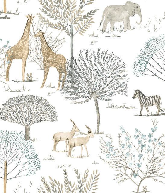 On the Savanna Neutral Peel & Stick Wallpaper by York Wallcoverings Designer York Premium Peel + Stick Covers about 34.2 square feet 20.5-in by 20-ft long roll Peel & Stick 24 - Swanky Fabrics - On the Savanna Neutral Peel & Stick Wallpaper by York Wallcoverings Designer York Premium Peel + Stick Covers about 34.2 square feet 20.5-in by 20-ft long roll Peel & Stick 24 - Swanky Fabrics -