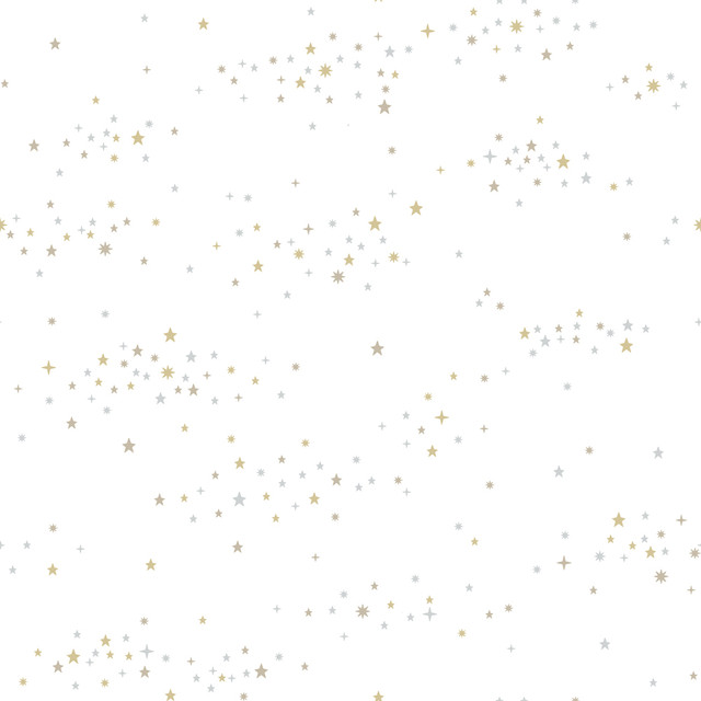 Starlight, Star Bright Silver & Gold Peel & Stick Wallpaper by York Wallcoverings Designer York Premium Peel + Stick Covers about 34.2 square feet 20.5-in by 20-ft long roll Peel & Stick 20.5 - Swanky Fabrics - Starlight, Star Bright Silver & Gold Peel & Stick Wallpaper by York Wallcoverings Designer York Premium Peel + Stick Covers about 34.2 square feet 20.5-in by 20-ft long roll Peel & Stick 20.5 - Swanky Fabrics -