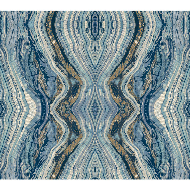 Kaleidoscope Blue Peel & Stick Wallpaper by York Wallcoverings Designer York Premium Peel + Stick Covers about 45 square feet 27-in by 20-ft long roll Peel & Stick 24 - Swanky Fabrics - Kaleidoscope Blue Peel & Stick Wallpaper by York Wallcoverings Designer York Premium Peel + Stick Covers about 45 square feet 27-in by 20-ft long roll Peel & Stick 24 - Swanky Fabrics -