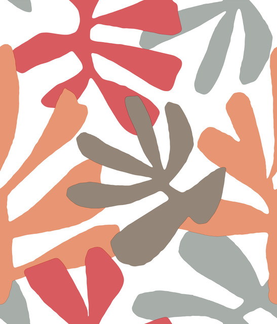 Kinetic Tropical Coral & Beige Peel & Stick Wallpaper by York Wallcoverings Designer York Premium Peel + Stick Risky Business Vol. III Covers about 34.2 square feet 20.5-in by 20-ft long roll Peel & Stick 20.5 - Swanky Fabrics - Kinetic Tropical Coral & Beige Peel & Stick Wallpaper by York Wallcoverings Designer York Premium Peel + Stick Risky Business Vol. III Covers about 34.2 square feet 20.5-in by 20-ft long roll Peel & Stick 20.5 - Swanky Fabrics -