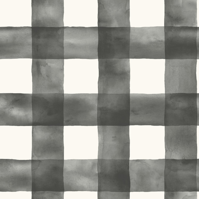 Magnolia Home Watercolor Check Black Peel & Stick Wallpaper by Magnolia Home Designer York Premium Peel + Stick Covers about 34.2 square feet 20.5-in by 20-ft long roll Peel & Stick 20.5 - Swanky Fabrics - Magnolia Home Watercolor Check Black Peel & Stick Wallpaper by Magnolia Home Designer York Premium Peel + Stick Covers about 34.2 square feet 20.5-in by 20-ft long roll Peel & Stick 20.5 - Swanky Fabrics -