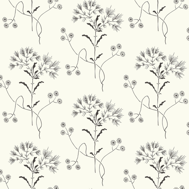 Magnolia Home Wildflower Black & White Peel & Stick Wallpaper by Magnolia Home Designer York Premium Peel + Stick Covers about 34.2 square feet 20.5-in by 20-ft long roll Peel & Stick 10.25 - Swanky Fabrics - Magnolia Home Wildflower Black & White Peel & Stick Wallpaper by Magnolia Home Designer York Premium Peel + Stick Covers about 34.2 square feet 20.5-in by 20-ft long roll Peel & Stick 10.25 - Swanky Fabrics -