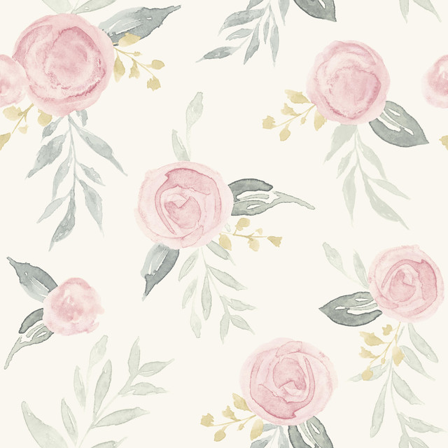 Magnolia Home Watercolor Roses Pink Peel & Stick Wallpaper by Magnolia Home Designer York Premium Peel + Stick Magnolia Covers about 34.2 square feet 20.5-in by 20-ft long roll Peel & Stick 20.5 - Swanky Fabrics - Magnolia Home Watercolor Roses Pink Peel & Stick Wallpaper by Magnolia Home Designer York Premium Peel + Stick Magnolia Covers about 34.2 square feet 20.5-in by 20-ft long roll Peel & Stick 20.5 - Swanky Fabrics -