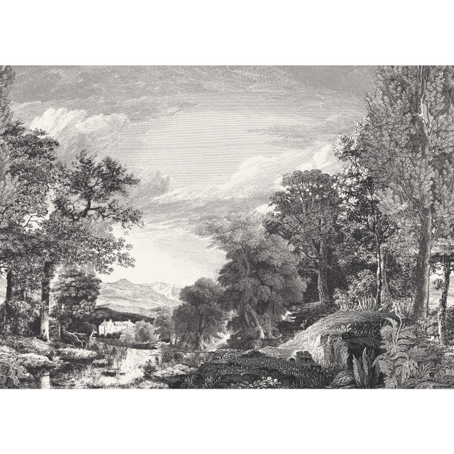 Provincial Scenic Black Wall Mural by York Wallcoverings Designer Mural Resource Library Covers 6 panels - measures 12-ft 6-in wide by 9-ft tall when assembled 25.25-in by 9-ft long roll Unpasted 0 - Swanky Fabrics - Provincial Scenic Black Wall Mural by York Wallcoverings Designer Mural Resource Library Covers 6 panels - measures 12-ft 6-in wide by 9-ft tall when assembled 25.25-in by 9-ft long roll Unpasted 0 - Swanky Fabrics -