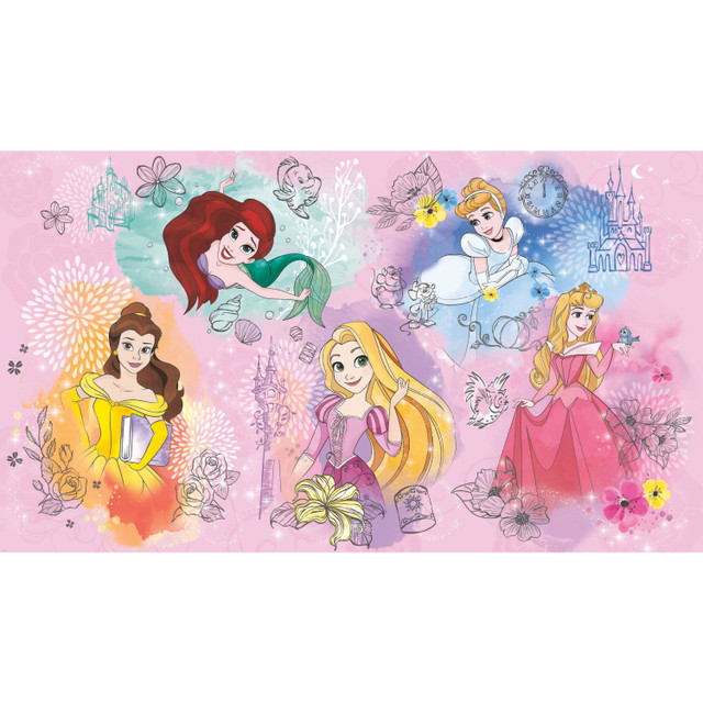 Disney Princess Peel & Stick Wall Mural by RoomMates Designer Disney Kids Vol. 4 Material - RoomMates Peel and Stick Wall Murals are made of vinyl that is washable and water resistant. Easy to Remove - Our adhesive is strong enough to stick to any smooth and clean surface, but gentle enough to remove in seconds and in full strips without causing damage to painted walls. No wallpaper removal tools are needed. Peel & Stick 0 - Swanky Fabrics - Disney Princess Peel & Stick Wall Mural by RoomMates Designer Disney Kids Vol. 4 Material - RoomMates Peel and Stick Wall Murals are made of vinyl that is washable and water resistant. Easy to Remove - Our adhesive is strong enough to stick to any smooth and clean surface, but gentle enough to remove in seconds and in full strips without causing damage to painted walls. No wallpaper removal tools are needed. Peel & Stick 0 - Swanky Fabrics -