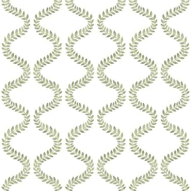 Florentine Green Vine Trellis Peel & Stick Wallpaper by York Wallcoverings Designer Mirth Studios Covers about 34.2 square feet 20.5-in by 20-ft long roll Peel & Stick 20.5 - Swanky Fabrics - Florentine Green Vine Trellis Peel & Stick Wallpaper by York Wallcoverings Designer Mirth Studios Covers about 34.2 square feet 20.5-in by 20-ft long roll Peel & Stick 20.5 - Swanky Fabrics -