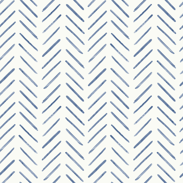Painted Herringbone Navy Peel & Stick Wallpaper by York Wallcoverings Designer Watercolor Botanicals Covers about 34.2 square feet 20.5-in by 20-ft long roll Peel & Stick 20.5 - Swanky Fabrics - Painted Herringbone Navy Peel & Stick Wallpaper by York Wallcoverings Designer Watercolor Botanicals Covers about 34.2 square feet 20.5-in by 20-ft long roll Peel & Stick 20.5 - Swanky Fabrics -