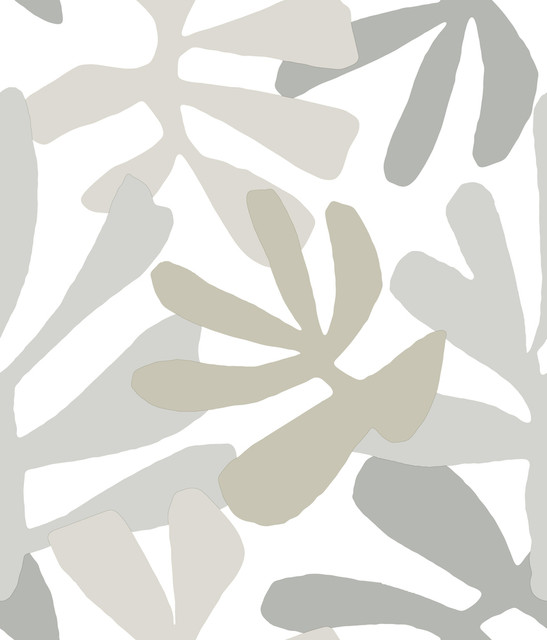 Kinetic Tropical Grey & Beige Peel & Stick Wallpaper by York Wallcoverings Designer York Premium Peel + Stick Risky Business Vol. III Covers about 34.2 square feet 20.5-in by 20-ft long roll Peel & Stick 20.5 - Swanky Fabrics - Kinetic Tropical Grey & Beige Peel & Stick Wallpaper by York Wallcoverings Designer York Premium Peel + Stick Risky Business Vol. III Covers about 34.2 square feet 20.5-in by 20-ft long roll Peel & Stick 20.5 - Swanky Fabrics -