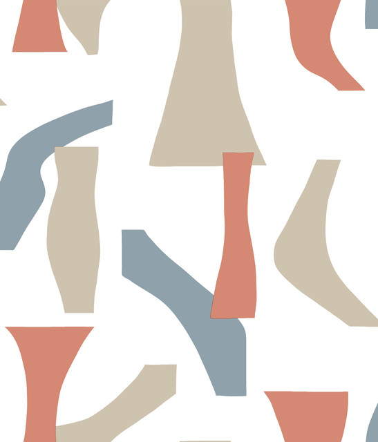 Modernist Coral & Blue Peel & Stick Wallpaper by York Wallcoverings Designer York Premium Peel + Stick Covers about 34.2 square feet 20.5-in by 20-ft long roll Peel & Stick 24 - Swanky Fabrics - Modernist Coral & Blue Peel & Stick Wallpaper by York Wallcoverings Designer York Premium Peel + Stick Covers about 34.2 square feet 20.5-in by 20-ft long roll Peel & Stick 24 - Swanky Fabrics -