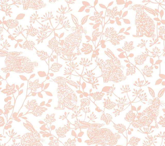 Botanical Bunnies Pink Peel & Stick Wallpaper by York Wallcoverings Designer Wildlife Covers about 45 square feet 27-in by 20-ft long roll Peel & Stick 24 - Swanky Fabrics - Botanical Bunnies Pink Peel & Stick Wallpaper by York Wallcoverings Designer Wildlife Covers about 45 square feet 27-in by 20-ft long roll Peel & Stick 24 - Swanky Fabrics -