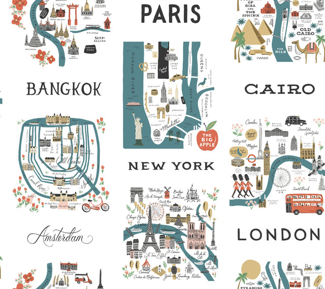 City Maps Blue & Red Peel & Stick Wallpaper by Rifle Paper Co. Designer Rifle Paper Co. Premium Peel & Stick Covers about 45 square feet 27-in by 20-ft long roll Peel & Stick 24 - Swanky Fabrics - City Maps Blue & Red Peel & Stick Wallpaper by Rifle Paper Co. Designer Rifle Paper Co. Premium Peel & Stick Covers about 45 square feet 27-in by 20-ft long roll Peel & Stick 24 - Swanky Fabrics -