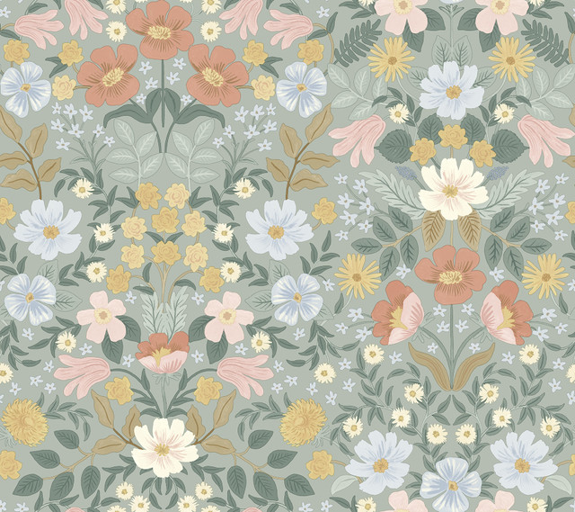 Bramble Garden Sage Peel & Stick Wallpaper by Rifle Paper Co. Designer P&S Rifle Paper 2 Covers about 45 square feet 27-in by 20-ft long roll Peel & Stick 24 - Swanky Fabrics - Bramble Garden Sage Peel & Stick Wallpaper by Rifle Paper Co. Designer P&S Rifle Paper 2 Covers about 45 square feet 27-in by 20-ft long roll Peel & Stick 24 - Swanky Fabrics -