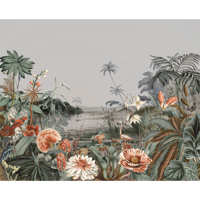 Floating Gardens Grey Wall Mural by York Wallcoverings Designer Mural Resource Library Covers 6 panels - measures 12-ft 6-in wide by 10-ft 2-in tall when assembled 25.25-in by 10.2-ft long roll Unpasted 0 - Swanky Fabrics - Floating Gardens Grey Wall Mural by York Wallcoverings Designer Mural Resource Library Covers 6 panels - measures 12-ft 6-in wide by 10-ft 2-in tall when assembled 25.25-in by 10.2-ft long roll Unpasted 0 - Swanky Fabrics -