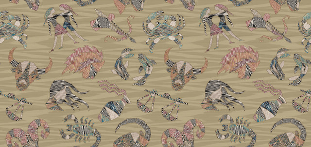 Constellations Gold Wallpaper by Missoni Designer Missoni 4 Covers about 108.1 square feet 39.3-in by 33-ft long roll Unpasted 37.4 - Swanky Fabrics - Constellations Gold Wallpaper by Missoni Designer Missoni 4 Covers about 108.1 square feet 39.3-in by 33-ft long roll Unpasted 37.4 - Swanky Fabrics -