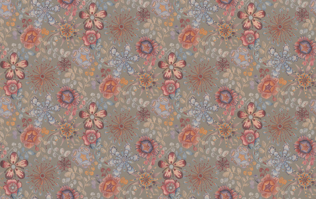 Magic Garden Black Wallpaper by Missoni Designer Missoni 4 Covers about 108.1 square feet 39.3-in by 33-ft long roll Unpasted 12.5 - Swanky Fabrics -