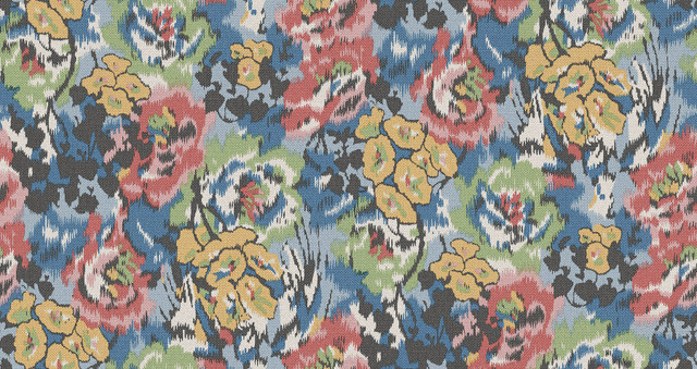 Flower Pot Blue Wallpaper by Missoni Designer Missoni 4 Covers about 108.1 square feet 39.3-in by 33-ft long roll Unpasted 20.8 - Swanky Fabrics - Flower Pot Blue Wallpaper by Missoni Designer Missoni 4 Covers about 108.1 square feet 39.3-in by 33-ft long roll Unpasted 20.8 - Swanky Fabrics -