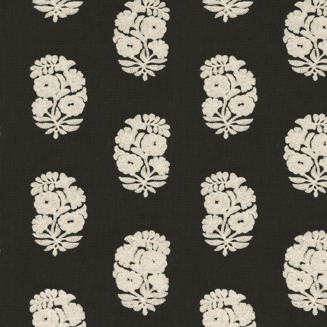 Bodhi Emb Onyx by PK Lifestyles Designer Fabric - Base: 52% polyester, 48% cotton EMB: 50% cotton, 50% rayon India 29000 Horizontal: 6.75 and Vertical: 4.75 54 - Swanky Fabrics - Bodhi Emb Onyx by PK Lifestyles Designer Fabric - Base: 52% polyester, 48% cotton EMB: 50% cotton, 50% rayon India 29000 Horizontal: 6.75 and Vertical: 4.75 54 - Swanky Fabrics -