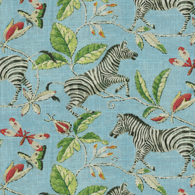 Zebra'S Garden Skylight by Harrison Howard Designer Fabric - 55% linen, 45% rayon Pakistan 50000 Horizontal: 13.5 and Vertical: 12.63 54 - Swanky Fabrics - Zebra'S Garden Skylight by Harrison Howard Designer Fabric - 55% linen, 45% rayon Pakistan 50000 Horizontal: 13.5 and Vertical: 12.63 54 - Swanky Fabrics -