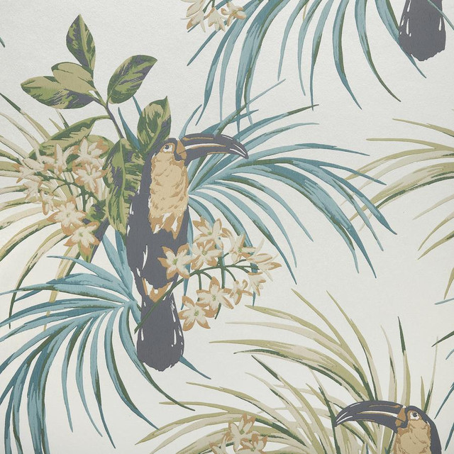 Le Toucan (Wp) # 03 Emerald by 1838 Wallcoverings Designer Wallpaper ELODIE STRAIGHT PASTE THE WALL UNITED KINGDOM V-25.5" 20.5"X11YD - Swanky Fabrics - Le Toucan (Wp) # 03 Emerald by 1838 Wallcoverings Designer Wallpaper ELODIE STRAIGHT PASTE THE WALL UNITED KINGDOM V-25.5" 20.5"X11YD - Swanky Fabrics -