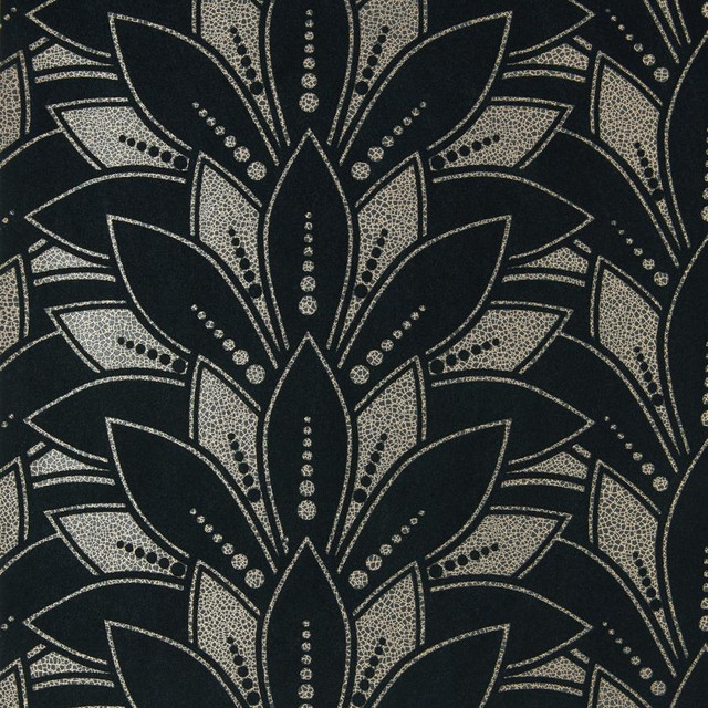 Astoria Flock (Wp) # 03 Jet by 1838 Wallcoverings Designer Wallpaper ELODIE STRAIGHT PASTE THE WALL UNITED KINGDOM V-5.1" 20.5"X11YD - Swanky Fabrics - Astoria Flock (Wp) # 03 Jet by 1838 Wallcoverings Designer Wallpaper ELODIE STRAIGHT PASTE THE WALL UNITED KINGDOM V-5.1" 20.5"X11YD - Swanky Fabrics -