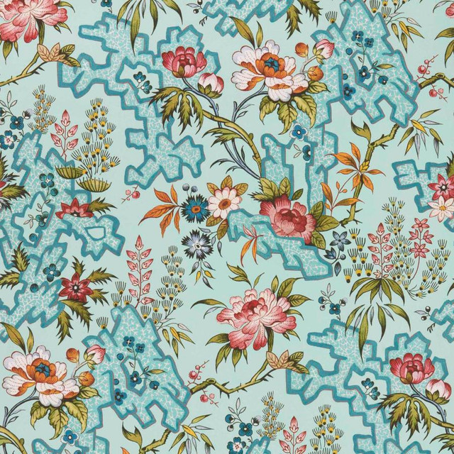 Kilburn'S Maze (Wp) # 05 Celeste by 1838 Wallcoverings Designer Wallpaper V&A DECORATIVE PAPERS II STRAIGHT PASTE THE WALL UNITED KINGDOM V-27.5" 20.5"X11YD - Swanky Fabrics - Kilburn'S Maze (Wp) # 05 Celeste by 1838 Wallcoverings Designer Wallpaper V&A DECORATIVE PAPERS II STRAIGHT PASTE THE WALL UNITED KINGDOM V-27.5" 20.5"X11YD - Swanky Fabrics -