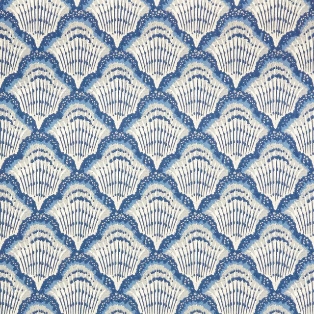 Calico Shell (Wp) # 04 Cobalt by 1838 Wallcoverings Designer Wallpaper V&A DECORATIVE PAPERS II STRAIGHT PASTE THE WALL UNITED KINGDOM V-5.25" 20.5"X11YD - Swanky Fabrics - Calico Shell (Wp) # 04 Cobalt by 1838 Wallcoverings Designer Wallpaper V&A DECORATIVE PAPERS II STRAIGHT PASTE THE WALL UNITED KINGDOM V-5.25" 20.5"X11YD - Swanky Fabrics -