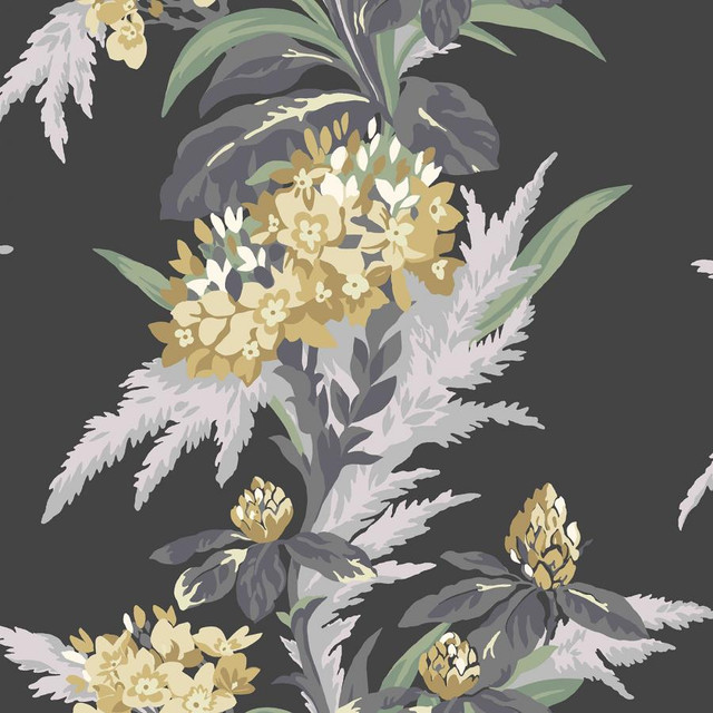 Aurora (Wp) # 01 Jet by 1838 Wallcoverings Designer Wallpaper AURORA HALF DROP PASTE THE WALL UNITED KINGDOM V-21" 20.5"X11YD - Swanky Fabrics - Aurora (Wp) # 01 Jet by 1838 Wallcoverings Designer Wallpaper AURORA HALF DROP PASTE THE WALL UNITED KINGDOM V-21" 20.5"X11YD - Swanky Fabrics -