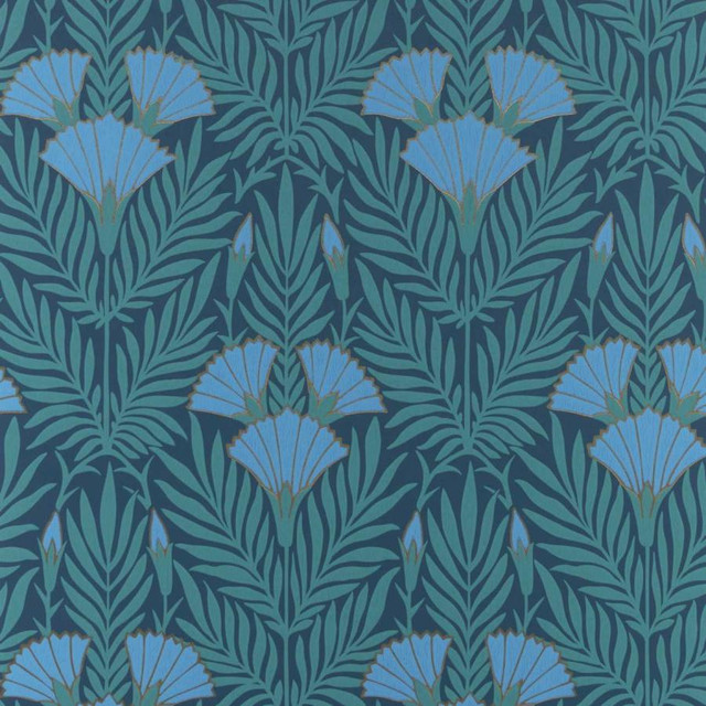 Floral Fanfare (Wp) # 04 Cornflower by 1838 Wallcoverings Designer Wallpaper V&A DECORATIVE PAPERS STRAIGHT PASTE THE WALL UNITED KINGDOM V-16.5" 20.5"X11YD - Swanky Fabrics - Floral Fanfare (Wp) # 04 Cornflower by 1838 Wallcoverings Designer Wallpaper V&A DECORATIVE PAPERS STRAIGHT PASTE THE WALL UNITED KINGDOM V-16.5" 20.5"X11YD - Swanky Fabrics -