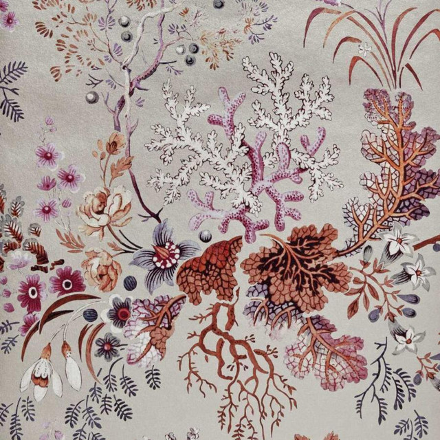 Kilburn'S Coral (Wp) # 01 Coral Reef by 1838 Wallcoverings Designer Wallpaper V&A DECORATIVE PAPERS HALF DROP PASTE THE WALL UNITED KINGDOM V-41.3" 20.5"X11YD - Swanky Fabrics - Kilburn'S Coral (Wp) # 01 Coral Reef by 1838 Wallcoverings Designer Wallpaper V&A DECORATIVE PAPERS HALF DROP PASTE THE WALL UNITED KINGDOM V-41.3" 20.5"X11YD - Swanky Fabrics -