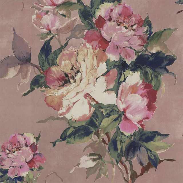 Madama Butterfly (Wp) # 03 by 1838 Wallcoverings Designer Wallpaper CAMELLIA HALF DROP PASTE THE WALL UNITED KINGDOM V-39.5" 20.5"X11YD - Swanky Fabrics - Madama Butterfly (Wp) # 03 by 1838 Wallcoverings Designer Wallpaper CAMELLIA HALF DROP PASTE THE WALL UNITED KINGDOM V-39.5" 20.5"X11YD - Swanky Fabrics -