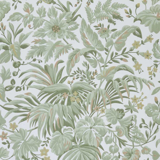 Palmette (Wp) # 04 Sage by 1838 Wallcoverings Designer Wallpaper V&A DECORATIVE PAPERS III HALF DROP PASTE THE WALL UNITED KINGDOM V-12.75" H-25.5" 20.5"X11YD - Swanky Fabrics - Palmette (Wp) # 04 Sage by 1838 Wallcoverings Designer Wallpaper V&A DECORATIVE PAPERS III HALF DROP PASTE THE WALL UNITED KINGDOM V-12.75" H-25.5" 20.5"X11YD - Swanky Fabrics -