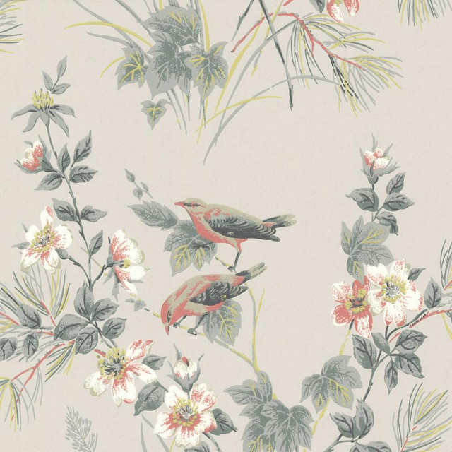 Rosemore (Wp) # 05 by 1838 Wallcoverings Designer Wallpaper Rosemore HALF DROP PASTE THE WALL UNITED KINGDOM V-21" 20.5"X11YD - Swanky Fabrics -