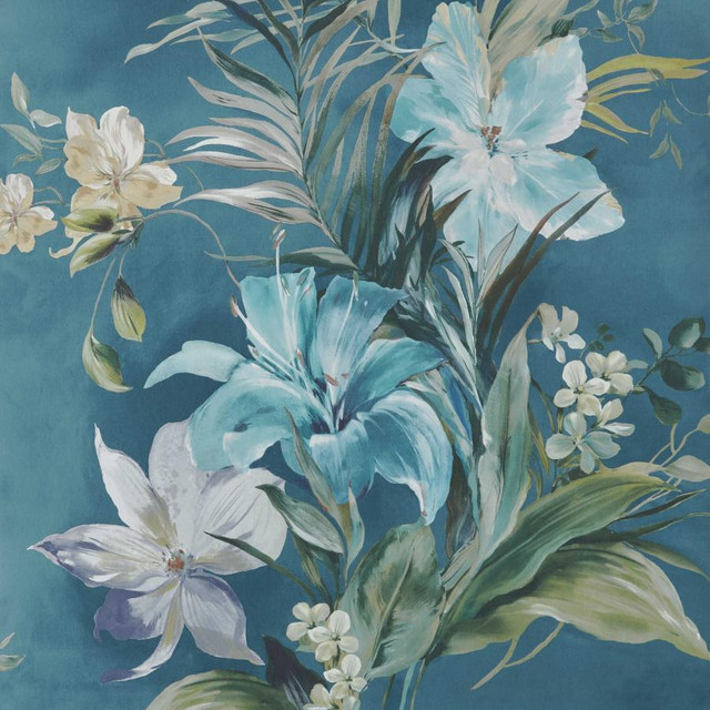 Lilliana (Wp) # 04 Peacock by 1838 Wallcoverings Designer Wallpaper PAVILION HALF DROP PASTE THE WALL UNITED KINGDOM 31" 20.5"X11YD - Swanky Fabrics - Lilliana (Wp) # 04 Peacock by 1838 Wallcoverings Designer Wallpaper PAVILION HALF DROP PASTE THE WALL UNITED KINGDOM 31" 20.5"X11YD - Swanky Fabrics -