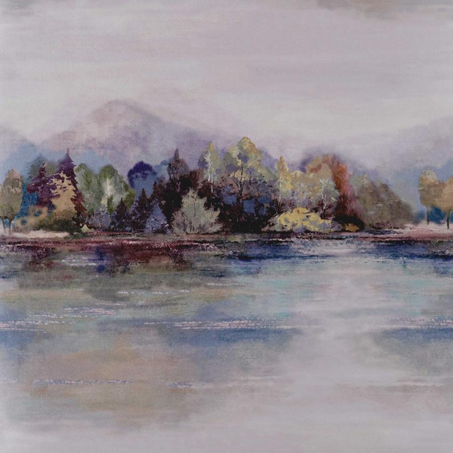 Lakeside (Wp) # 03 Sunset by 1838 Wallcoverings Designer Wallpaper Pavilion STRAIGHT PASTE THE WALL UNITED KINGDOM 36" 20.5"X11YD - Swanky Fabrics -