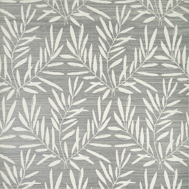 Summer Leaves Charcoal T15801  by Thibaut Wallpaper Thibaut Wallpaper Summer Leaves Charcoal T15801 Wallpaper ISLANDER Sisal  U.S.A </p><p>Repeat: H: , V: 27.5  (69.85 cm) 36 in  (91.44 cm) - Fabric Carolina -