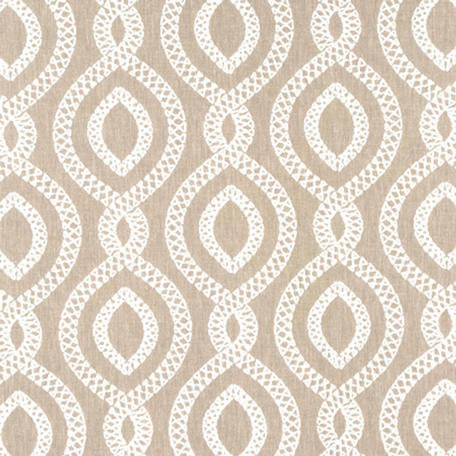 Historic District Linen by Carole Designer Fabric Earthbound Base: 68% Polyester, 21% Linen, 11% Cotton Embr: 100% Polyester 51,000 Wyzenbeek Double Rubs 6 1/4" V, 3 1/4" H HD 54" - Swanky Fabrics -