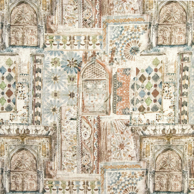Marrakesh Sienna by Carole Designer Fabric Earthbound 92% Polyester, 8% Linen 110,000 Wyzenbeek Double Rubs 28 1/4" V, 28 1/2" H 56.5" - Swanky Fabrics - Marrakesh Sienna by Carole Designer Fabric Earthbound 92% Polyester, 8% Linen 110,000 Wyzenbeek Double Rubs 28 1/4" V, 28 1/2" H 56.5" - Swanky Fabrics -