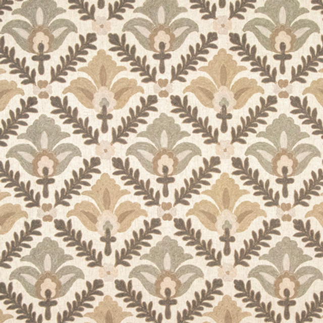 Something Bigger Stone by Carole Designer Fabric Earthbound Base: 66% Polyester, 23% Linen, 11% Cotton Embr: 60% Polyester, 25% Cotton, 15% Linen 51,000 Wyzenbeek Double Rubs 9" V, 9 1/4" H 54" - Swanky Fabrics - Something Bigger Stone by Carole Designer Fabric Earthbound Base: 66% Polyester, 23% Linen, 11% Cotton Embr: 60% Polyester, 25% Cotton, 15% Linen 51,000 Wyzenbeek Double Rubs 9" V, 9 1/4" H 54" - Swanky Fabrics -