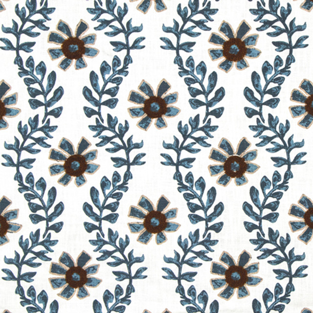 Kylie Navy by Carole Designer Fabric Making Waves Base: 100% Cotton Embr: 50% Acrylic, 50% Viscose N/A 7 1/2" V, 10 1/2" H 54" - Swanky Fabrics - Kylie Navy by Carole Designer Fabric Making Waves Base: 100% Cotton Embr: 50% Acrylic, 50% Viscose N/A 7 1/2" V, 10 1/2" H 54" - Swanky Fabrics -