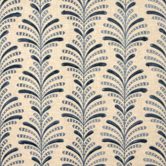 Stark Horizon by Carole Designer Fabric Making Waves Base: 52% Cotton, 48% Polyester Embr: 100% Polyester 51,000 Wyzenbeek Double Rubs 6 1/2" V, 10 1/2" H 52" - Swanky Fabrics -