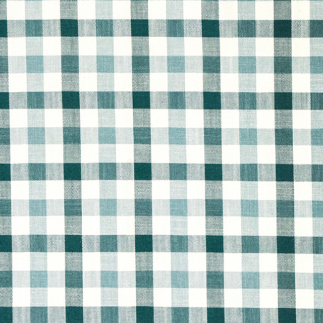 Check Turquoise by Carole Designer Fabric Serene Green 75% Cotton, 25% Polyester 60,000 Wyzenbeek Double Rubs 2 3/4" V, 2 5/8" H 55" - Swanky Fabrics - Check Turquoise by Carole Designer Fabric Serene Green 75% Cotton, 25% Polyester 60,000 Wyzenbeek Double Rubs 2 3/4" V, 2 5/8" H 55" - Swanky Fabrics -