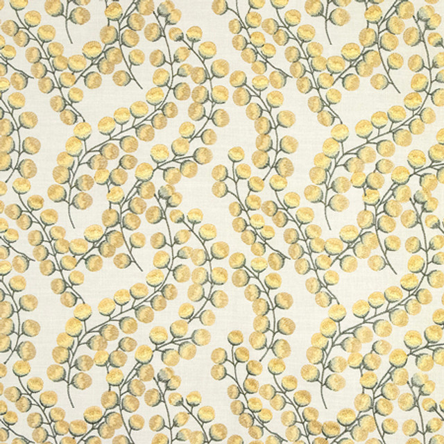 Needed Gold by Carole Designer Fabric Serene Green Base: 75% Cotton, 25% Polyester Embr: 100% Viscose N/A 9" V, 13 1/2" H 52" - Swanky Fabrics -