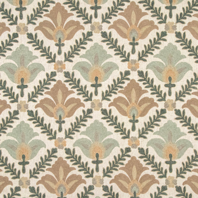 Something Bigger Celadon by Carole Designer Fabric Serene Green Base: 66% Polyester, 23% Linen, 11% Cotton Embr: 60% Polyester, 25% Cotton, 15% Linen 51,000 Wyzenbeek Double Rubs 9" V, 9 1/4" H 54" - Swanky Fabrics - Something Bigger Celadon by Carole Designer Fabric Serene Green Base: 66% Polyester, 23% Linen, 11% Cotton Embr: 60% Polyester, 25% Cotton, 15% Linen 51,000 Wyzenbeek Double Rubs 9" V, 9 1/4" H 54" - Swanky Fabrics -